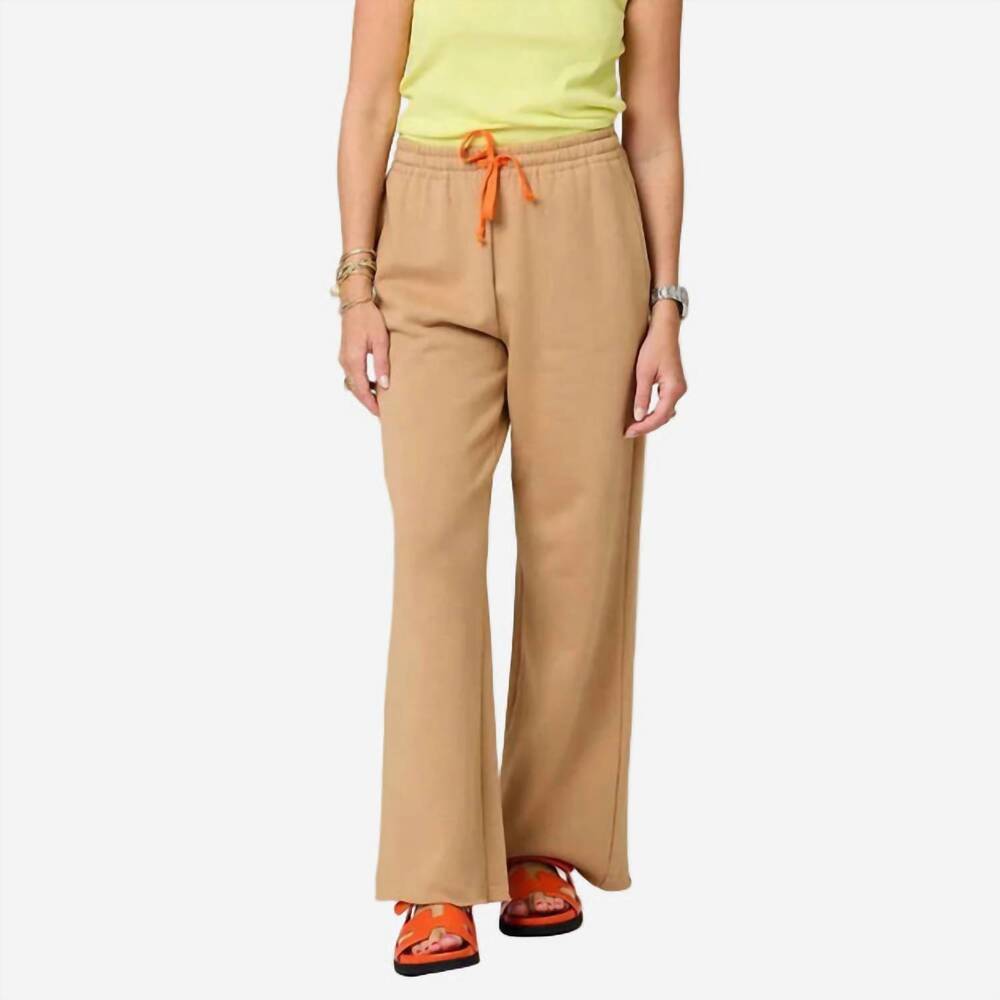 NEW KERRI ROSENTHAL weekend barb sweatpant in camel